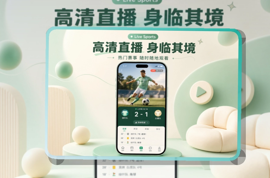 多端衔接 · 比赛日App入口 · 赛事信息跟进更连贯界面展示